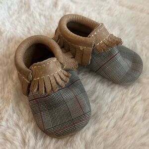 SOLD ❌POST - Freshly Picked Plaid Tidings Fringe Moccasins